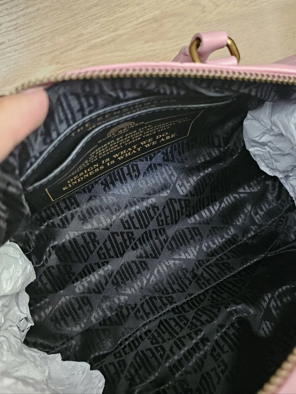 Kurt Geiger London Kesington Leather UJ Barrel Bag.